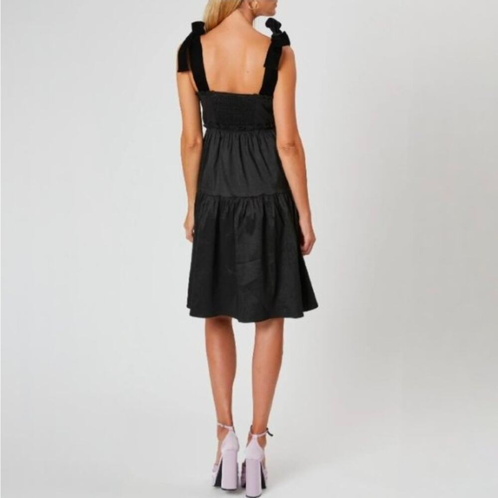 The Shirt Rochelle Behrens Veronica Taffeta Babydoll Dress size M Black - Picture 10 of 11